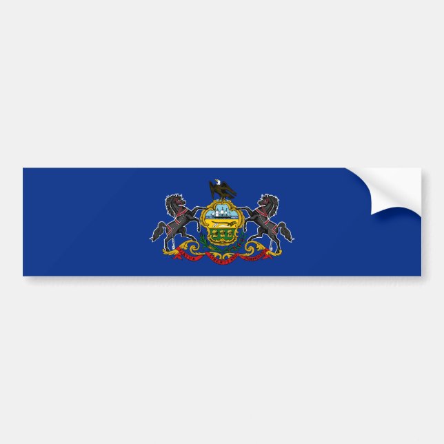 Pennsylvania delstatsflagga bildekal (Framsidan)