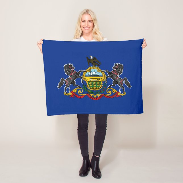 Pennsylvania delstatsflagga fleecefilt (På plats)