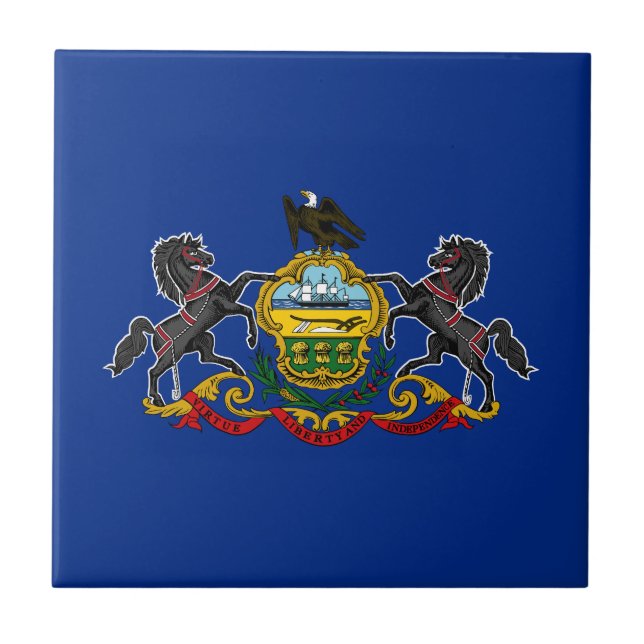 Pennsylvania delstatsflagga kakelplatta (Framsidan)