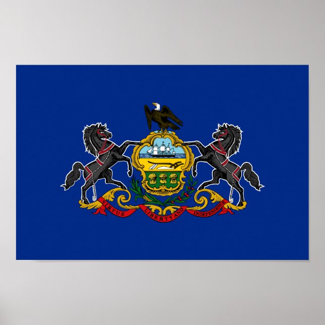 Pennsylvania delstatsflagga poster (Framsidan)