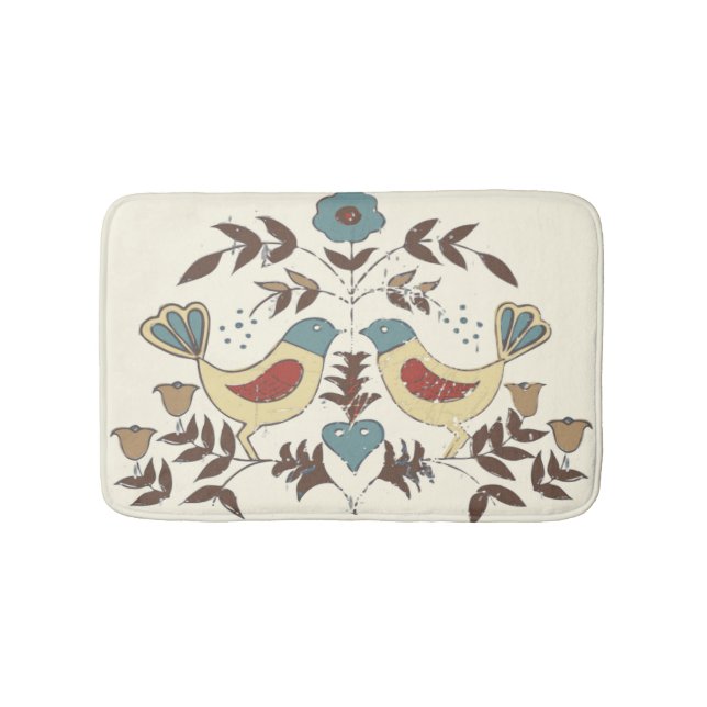 Pennsylvania Dutch Amish Hex Sign Bird Americana Badrumsmatta (Framsidan)