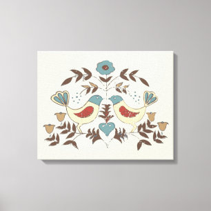 Pennsylvania Dutch Amish Hex Sign Bird Americana Canvastryck