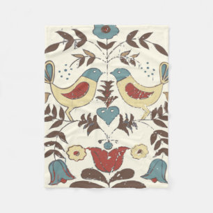 Pennsylvania Dutch Amish Hex Sign Bird Americana Fleecefilt