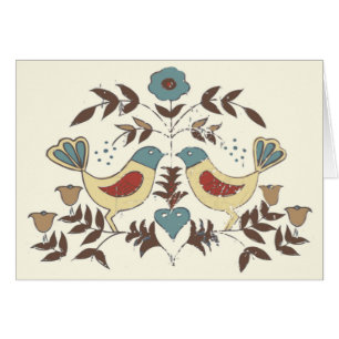 Pennsylvania Dutch Amish Hex Sign Bird Americana Hälsningskort