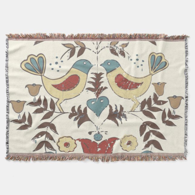 Pennsylvania Dutch Amish Hex Sign Bird Americana Mysfilt (Framsidan)