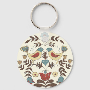 Pennsylvania Dutch Amish Hex Sign Bird Americana Nyckelring