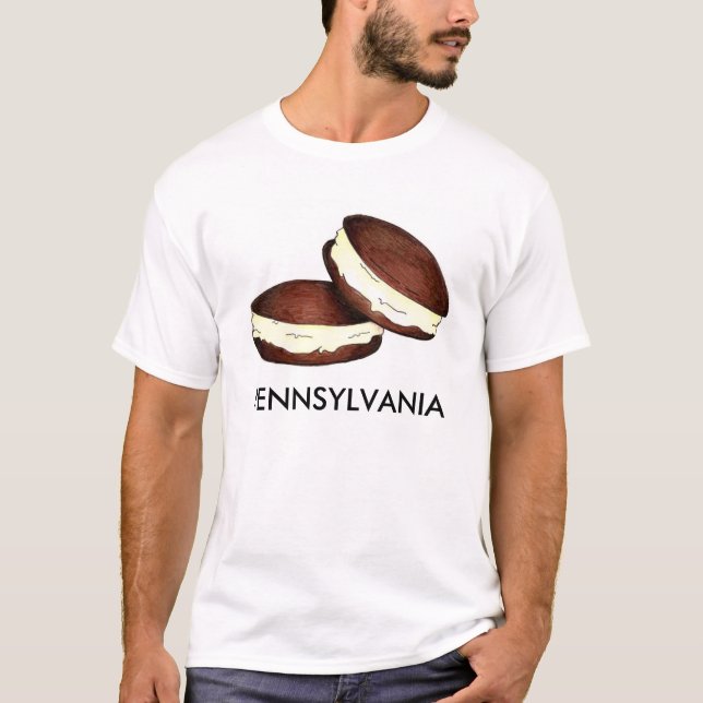Pennsylvania Dutch Chocolate WHopie Paj Dessert T Shirt (Framsida)