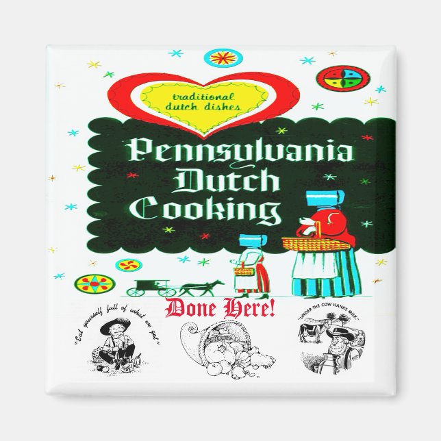 ’PENNSYLVANIA Dutch COOKERY’ Magnet (Framsidan)