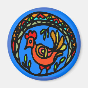 Pennsylvania Dutch Hex red Tupp Magnet