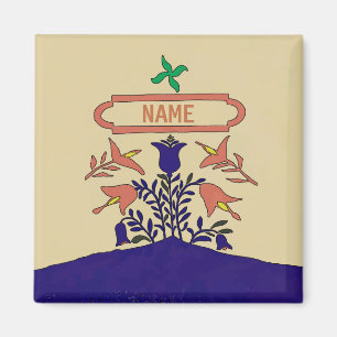 Pennsylvania Dutch Hex Sign, lägg till namn Magnet