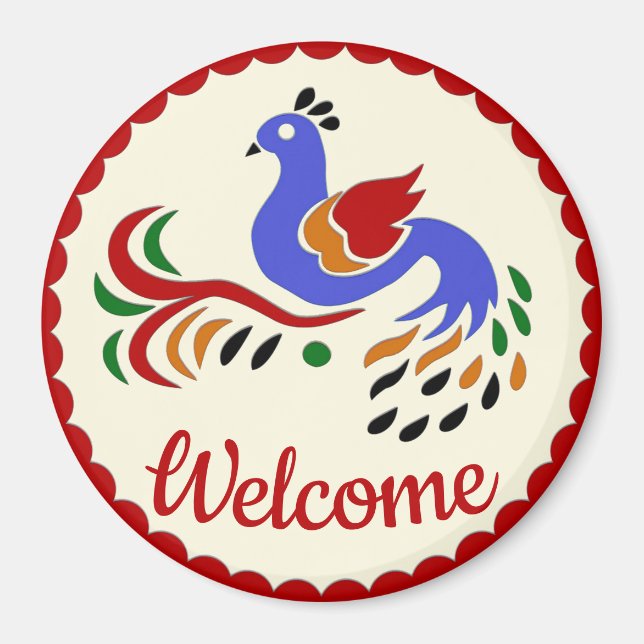 Pennsylvania Dutch Hex Sign , lägg till text Magnet (Framsidan)