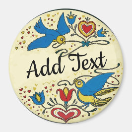Pennsylvania Dutch Hex Sign , lägg till text Magnet