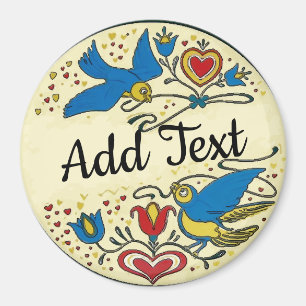 Pennsylvania Dutch Hex Sign , lägg till text Magnet