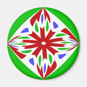 Pennsylvania Dutch Hex Sign Välkommen Magnet