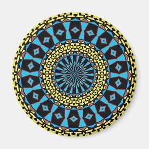 Pennsylvania Dutch Hex Sign Vår Blue Circles Magnet