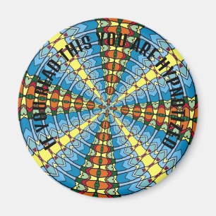Pennsylvania Dutch Hex Sign Vår Grönt och Blue Magnet