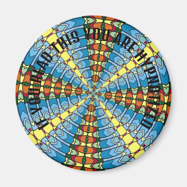 Pennsylvania Dutch Hex Sign Vår Grönt och Blue Magnet (Framsidan)