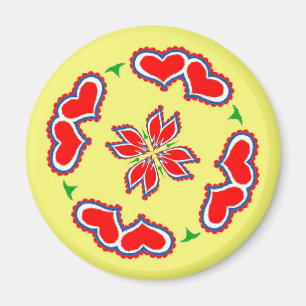 Pennsylvania Dutch Hex-skyltfönster Magnet