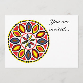 Pennsylvania-Dutch Pappa Lycka till Hex Inbjudan