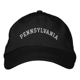 Pennsylvania Embroied Justable Cap Black Broderad Keps