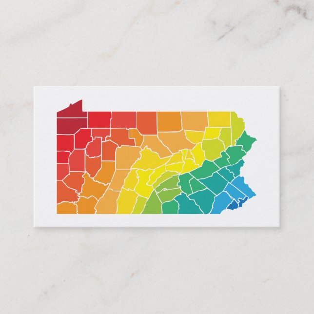 Pennsylvania färg län visitkort (Framsida)
