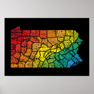 pennsylvania färglän poster