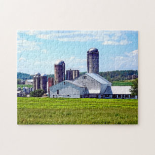 Pennsylvania Farm with Silos Pussel