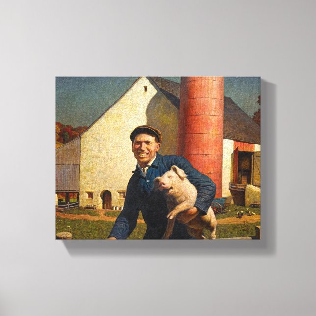 Pennsylvania Farmer av Newell Convers Wyeth Canvastryck (Framsida)