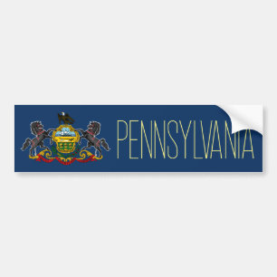 Pennsylvania Flagga Bildekal