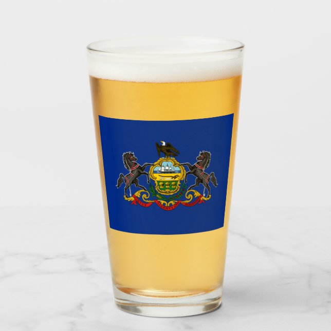 PENNSYLVANIA FLAGGA GLASKOPP (Framsida fylld)