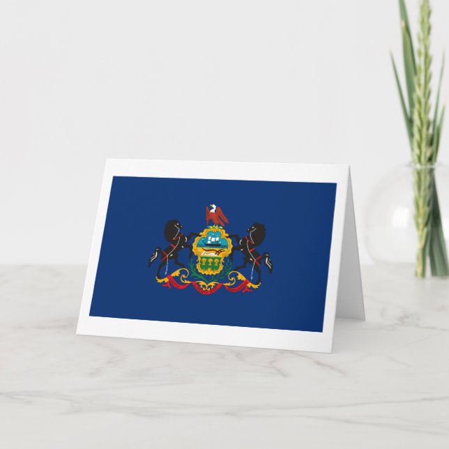 Pennsylvania Flagga Greeting Card Kort (Framsida)