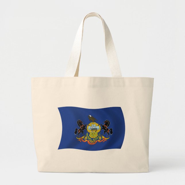 Pennsylvania Flagga Handväskor Jumbo Tygkasse (Framsidan)
