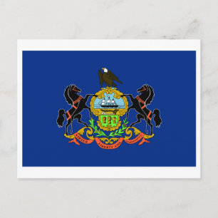 Pennsylvania FLAGGA Internationell Vykort