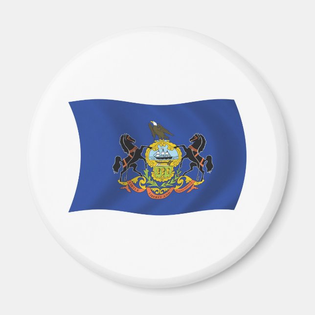 Pennsylvania Flagga Magnet (Framsidan)