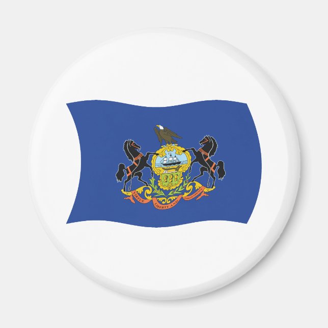 Pennsylvania Flagga Magnet (Framsidan)