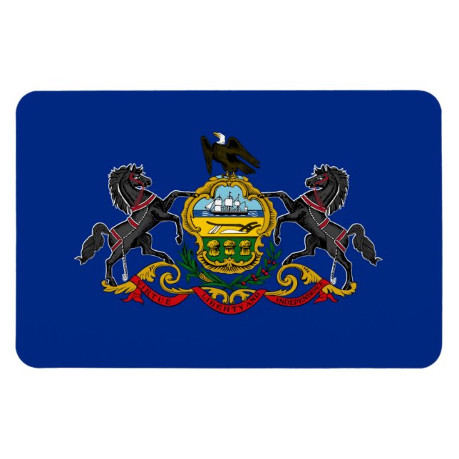 Pennsylvania flagga magnet (Horisontell)