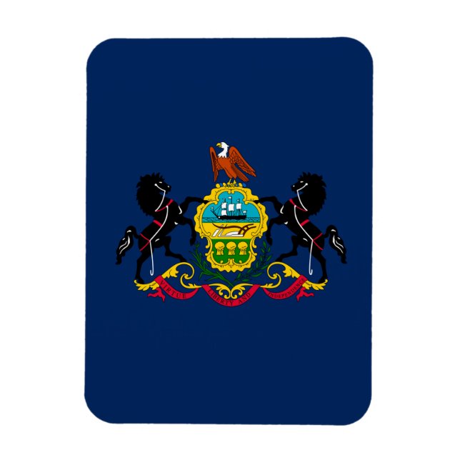 Pennsylvania flagga magnet (Vertikal)