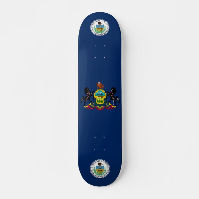 Pennsylvania flagga mini skateboard bräda 18,5 cm (Framsida)