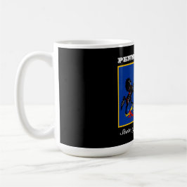 Pennsylvania flagga och slogan kaffemugg