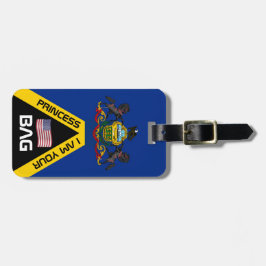 Pennsylvania Flagga, påsar märkre, Pennsylvania/An Bagagebricka
