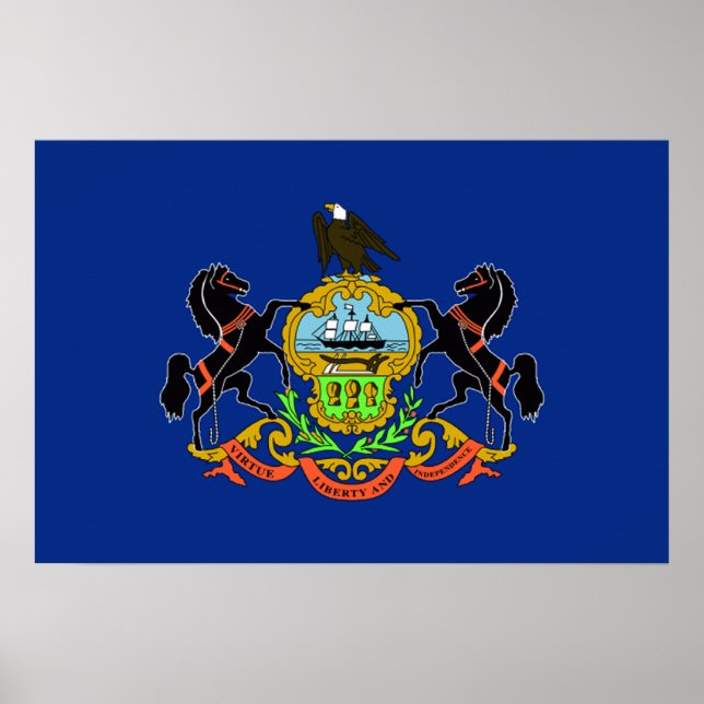 Pennsylvania Flagga Poster (Framsidan)