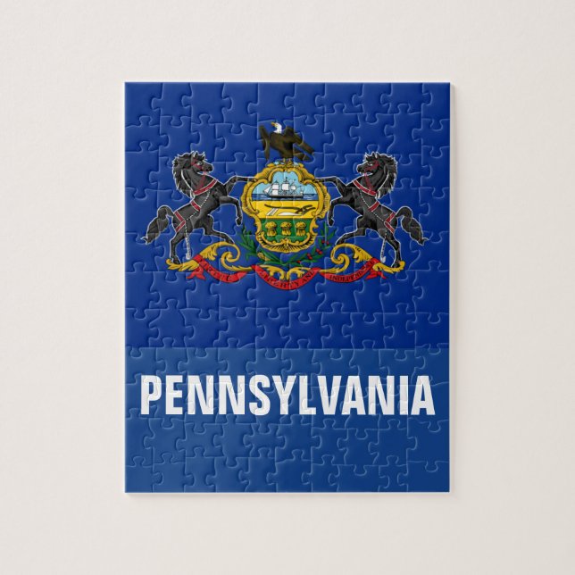 PENNSYLVANIA FLAGGA PUSSEL (Vertikal)