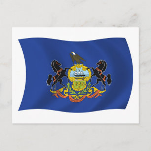 Pennsylvania Flagga vykort