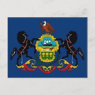 Pennsylvania Flagga vykort