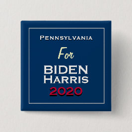 Pennsylvania för BIDEN HARRIS 2020 Square Knapp