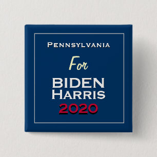 Pennsylvania för BIDEN HARRIS 2020 Square Knapp