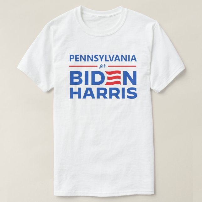 Pennsylvania för Biden Harris T Shirt (Design framsida)