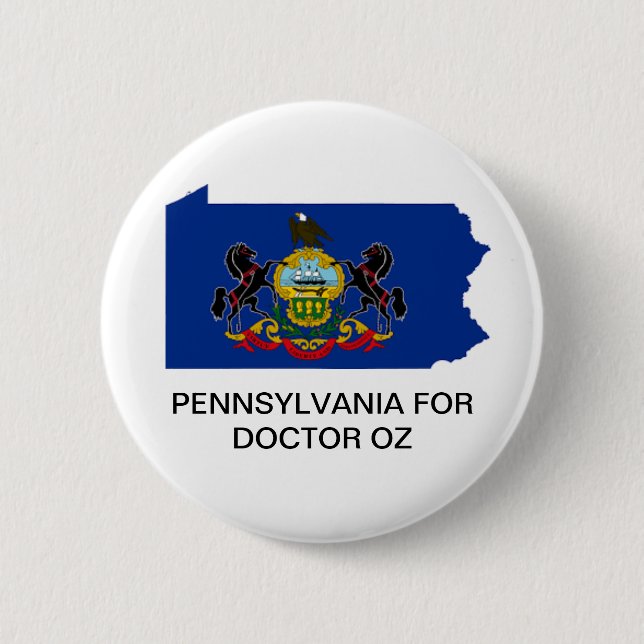 PENNSYLVANIA for Doktor OZ Senate Button Knapp (Framsida)