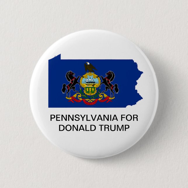 PENNSYLVANIA for DONALD TRUMP 2020 Button Knapp (Framsida)