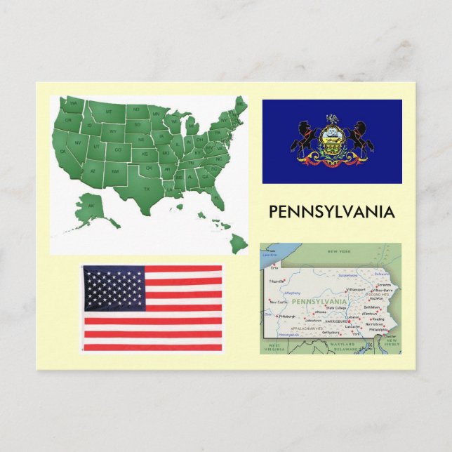 Pennsylvania, Förenta staterna Vykort (Framsida)